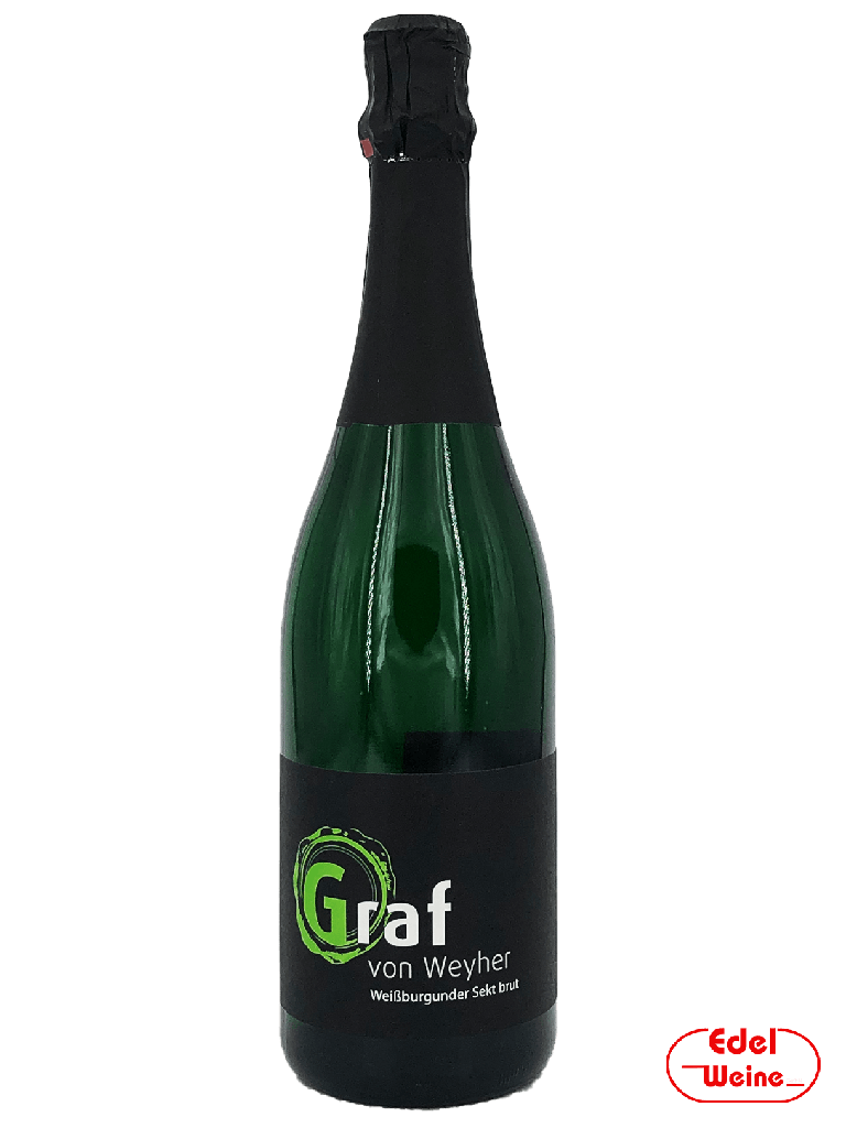 Weißburgunder Sekt Brut "Flaschengärung" 2019, Graf von Weyher 0,75l