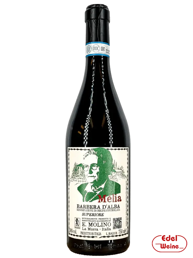 Barbera d'Alba Superiore "MELIA Red" DOC 2021, E. Molino 0,75l