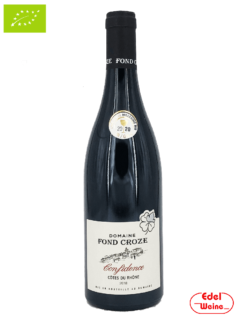 Confidence Rouge Côtes du Rhône AOP, Domaine Fond Croze 2022 (BIO)