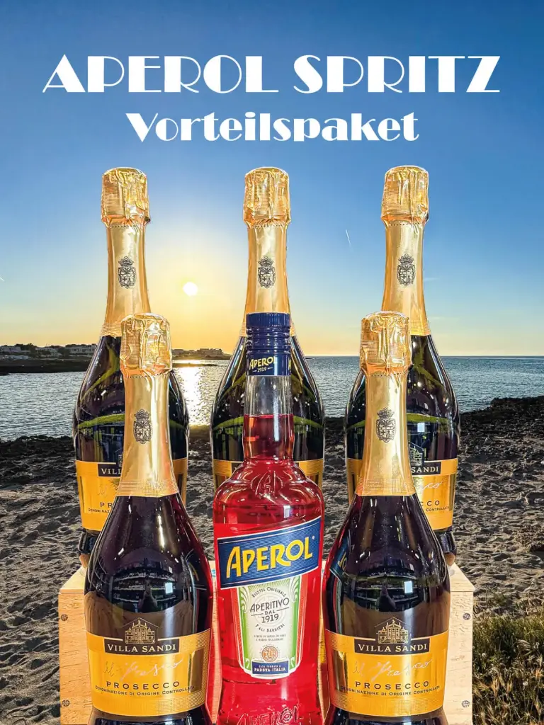 Aperol Spritz Paket! 5 Flaschen Il Fresco Prosecco + 1 Flasche Aperol 0,7l geschenkt!