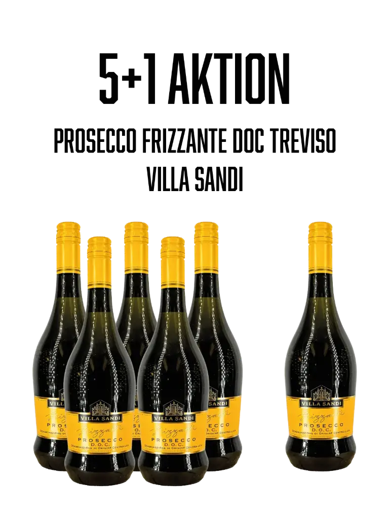 5+1 Prosecco frizzante DOC Treviso, Villa Sandi - Vorteilspaket