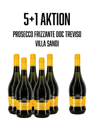5+1 Prosecco frizzante DOC Treviso, Villa Sandi - Vorteilspaket